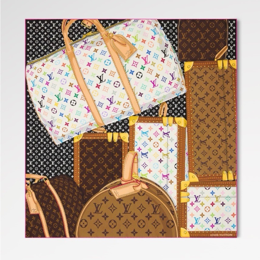 Louis Vuitton Takashi Murakami Multicolor Monogram Scarf